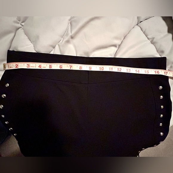 NWT Bar III black studded leggings, size L. - Picture 6 of 6